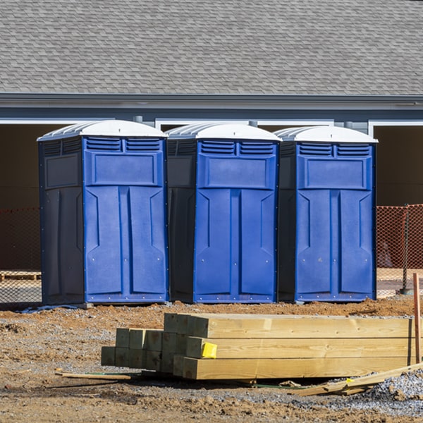 what is the expected delivery and pickup timeframe for the portable restrooms in Colebrook CT